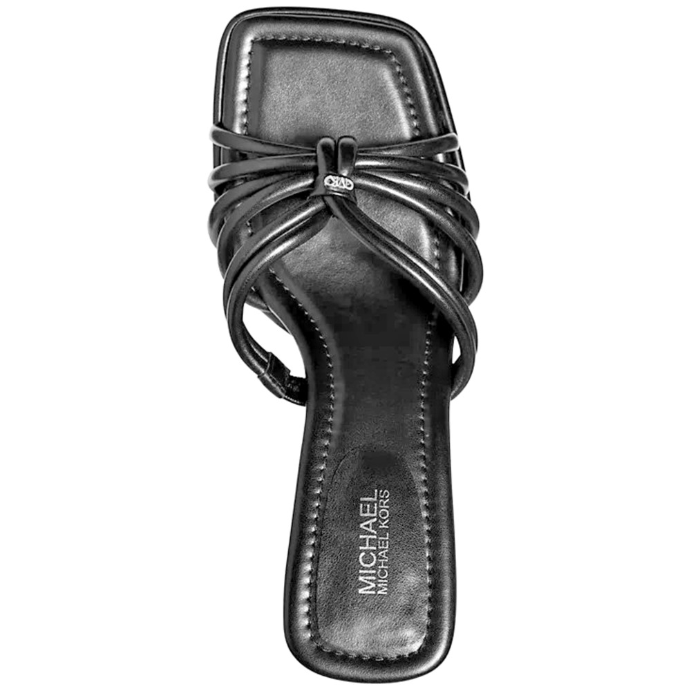 Michael Kors Women's Astra Strappy Leather Sandals Mule Black Sz 10 NEW $145 - Picture 3 of 9